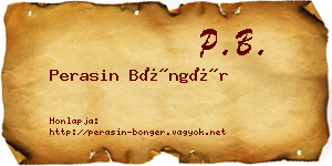 Perasin Böngér névjegykártya